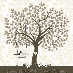 Personalized Wedding signature guestbook tree 16x20