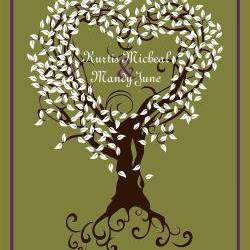 Wedding Signature Tree-wedding guestbook alternative 18x24 150 signatures 